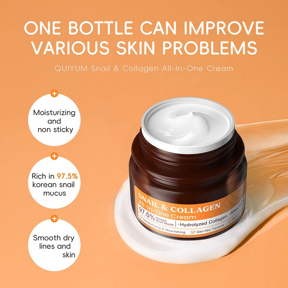 Snail Cream Gel - Ensemble de soins du visage Quiyum