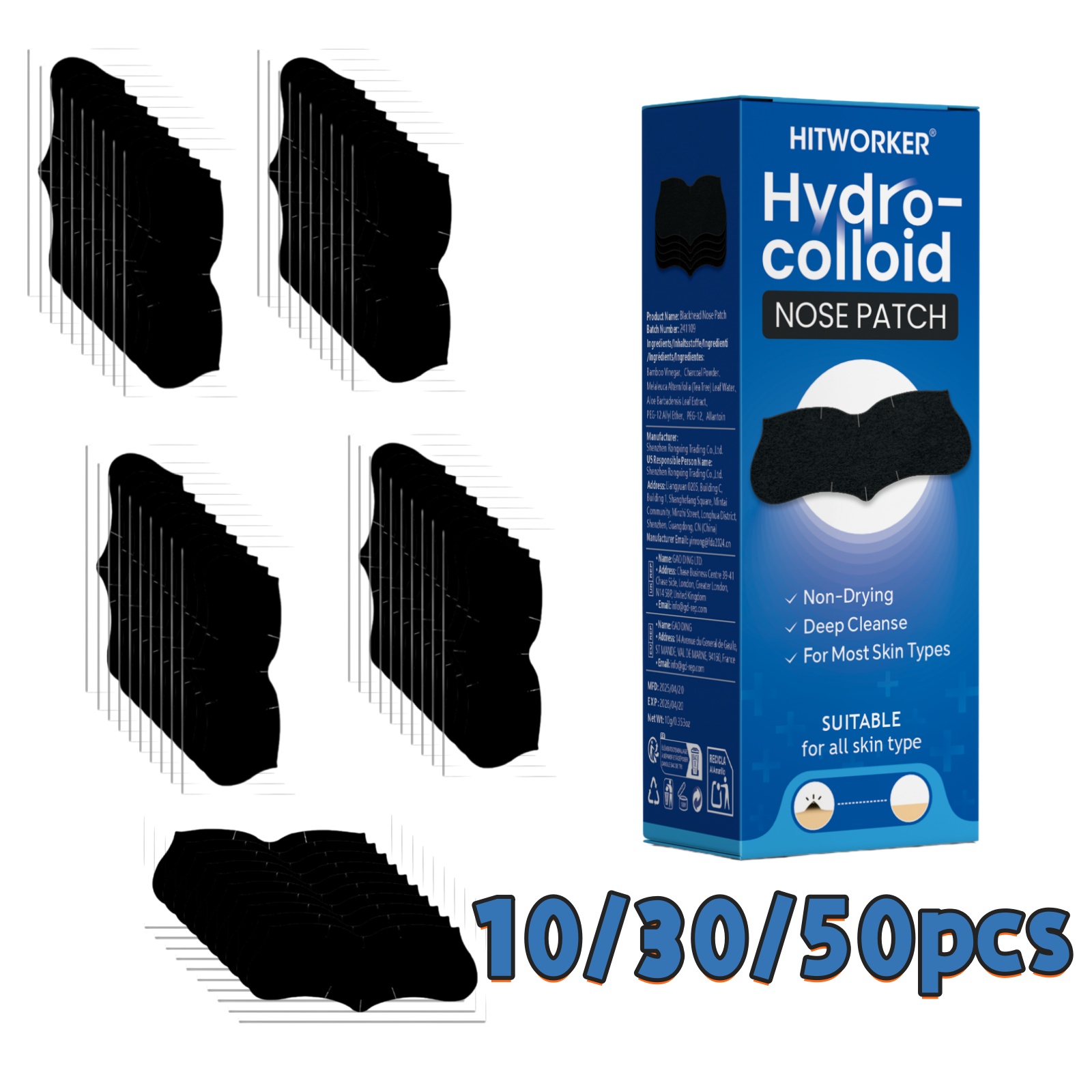 Skincare China - Bandes nasales nettoyantes pour pores 10/30/50