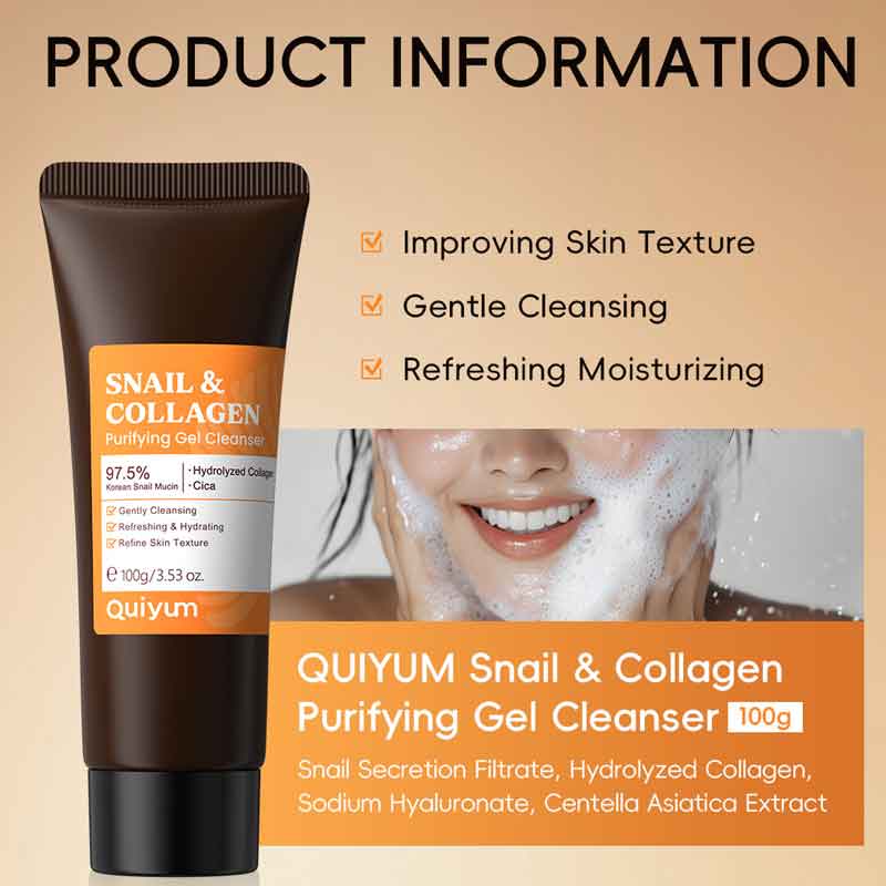 Nettoyant Visage au Collagène  - Snail Cream Gel avis et prix